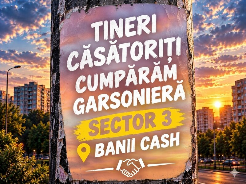 Particular cumpar garsoniera sector 2 sau 3,   BANII CASH Rog seriozitate